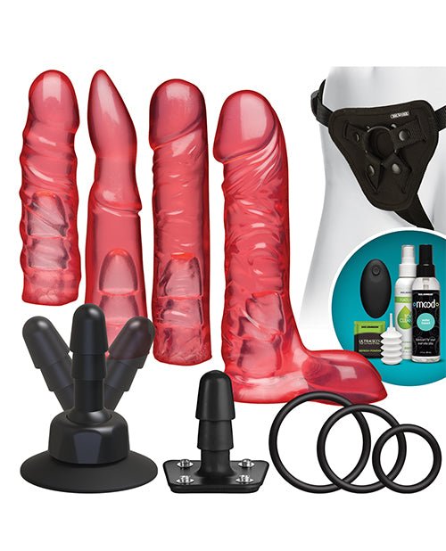 Vac-u-lock Vibrating Crystal Jellies Set W/wireless Remote - Pink - BDSMTest Store