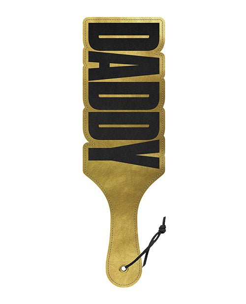Wood Rocket Daddy Paddle - Black/gold - BDSMTest Store