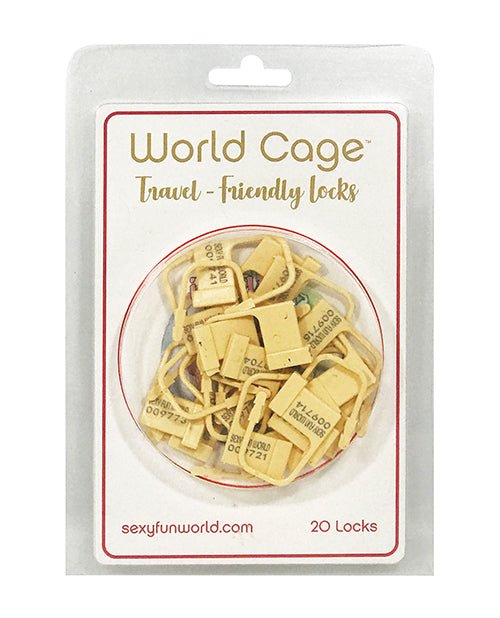 World Cage Travel Friendly Locks - 20 Pack Plastic Locks - BDSMTest Store